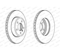 2x Brake disc Vented DDF1271C FERODO for BMW X3
