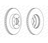 2x Brake disc Vented DDF1396 FERODO for SUZUKI BALENO Hatchback BALENO LIANA