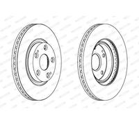 FERODO Brake Disc | DDF1401C | Front | for TOYOTA:AURIS 06>13 | OE-Matching Quality | Smooth & Quiet Braking