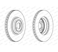 2x Brake disc Vented DDF1461C FERODO for TOYOTA COROLLA COROLLA Estate