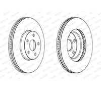 2x Brake disc Vented DDF1484C FERODO for TOYOTA CELICA Coupe