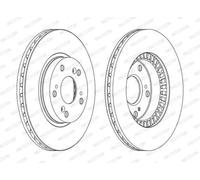 2x FERODO DDF1496C Brake Discs Front Fits Honda FR-V Stepwgn Stream CR-V MK2 Byd