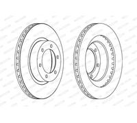 2x Brake disc Vented DDF1594C FERODO for TOYOTA LAND CRUISER PRADO 4 RUNNER IV