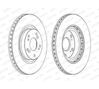 2x Brake disc Vented DDF1596C FERODO for HONDA CR-V Mk II CIVIC VIII Hatchback