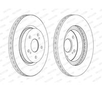 FERODO Brake Disc | DDF1635C | Front | for SUZUKI:GRAND VITARA II 05> | OE-Matching Quality | Smooth & Quiet Braking