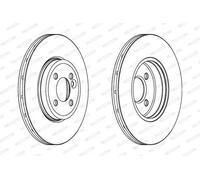 2x Brake disc Vented DDF1711C FERODO for MINI MINI Roadster MINI Convertible