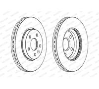 2x FERODO DDF1869C Brake Discs Front For Chevrolet Cruze Hatchback Station Wagon