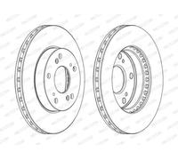 2x FERODO Brake Discs Front For Honda CR-Z Integra Coupe Civic 7 Hatchback