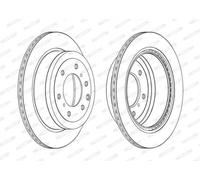 2x Brake disc Vented DDF1965C FERODO for MITSUBISHI PAJERO/SHOGUN IV