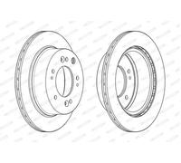2x Brake disc Vented DDF2285C FERODO for KIA SORENTO I