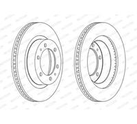 2x FERODO Brake Discs Front For Toyota Hilux Viii Pickup Platform Chassis