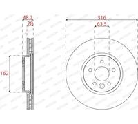 FERODO DDF2794C Brake disc