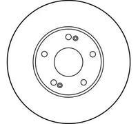 2x Brake disc Vented DF1036 TRW for RENAULT SAFRANE SAFRANE Mk II