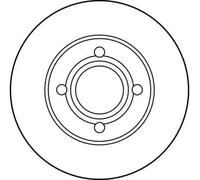 2x Brake disc Vented DF1530 TRW for AUDI 80 B3 Saloon 100 C2 Saloon QUATTRO