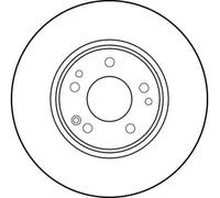 TRW Brake Disc DF1594 Vented for MERCEDES-BENZ