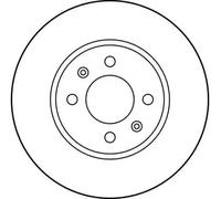 2x Brake disc Vented DF1627 TRW for SAAB 9000 Hatchback 9000
