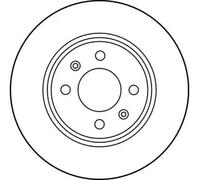 2x Brake disc Vented DF1663 TRW for SAAB 900 Combi Coupe 9000 Hatchback 900