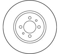 2x Brake disc Vented DF1743 TRW for ALFA ROMEO FIAT LANCIA
