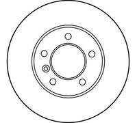 TRW Brake Disc DF1804 Vented for Jaguar, Daimler – 2x