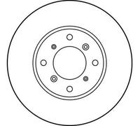 TRW Brake Discs DF1963 Vented - 2x for Honda/Acura CRX II, CRX III, CRX Mk II, Integra Coupe