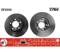 TRW DF2556 Brake disc