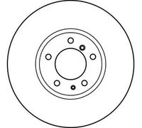 TRW Brake Disc DF2602S Vented – Fits BMW ALPINA E38/E39/E32