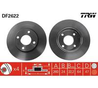 TRW DF2622 Brake disc