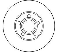 2x Brake disc Vented DF2652 TRW for AUDI VW SKODA SEAT