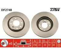Fits TRW DF2748 Brake disc 1 pc. DF2748 As part of ZF Aftermarket, ev ⭐UK Stock⭐