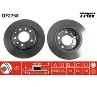 TRW Brake Disc DF2758 – Vented – Fits VW Passat B3/B4, Golf III, Vento, Jetta III