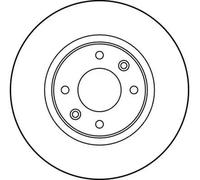 TRW Brake Disc DF2796 Vented for Citroën & Peugeot - 2x