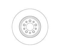2x Brake disc Vented DF3969S TRW for JEEP COMPASS RENEGADE SUV