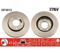 TRW DF4012 Brake disc