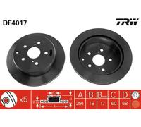 TRW DF4017 Brake Disc for TOYOTA