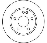 2x Brake disc Vented DF4035 TRW for MERCEDES-BENZ A-CLASS