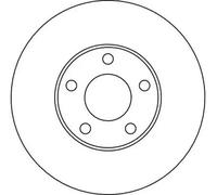 TRW Brake Disc DF4045 - Vented Front - Fits VW Passat B5/B5.5, Ford Fusion 2012-2013