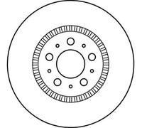 TRW Front Brake Disc DF4053S for Volvo S60 I, V70 II, S80 I, XC70 Cross Country 274559