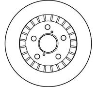2x Brake disc Vented DF4093 TRW for TOYOTA RAV 4