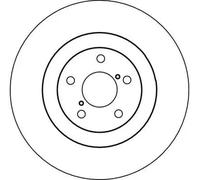 2x Brake disc Vented DF4104 TRW for SUBARU FORESTER IMPREZA Saloon OUTBACK XV