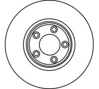 2x Brake disc Vented DF4106 TRW for LINCOLN JAGUAR DAIMLER