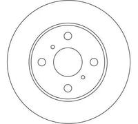 2x Brake disc Vented DF4112 TRW for TOYOTA YARIS/VITZ