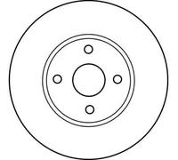 TRW DF4121 Brake Disc for MAZDA