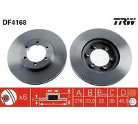 TRW Brake Disc DF4168 – for DAEWOO & SSANGYONG – 1 pc