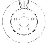 2x Brake disc Vented DF4170 TRW for JEEP CHEROKEE GRAND CHEROKEE Mk II