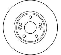 2x Brake disc Vented DF4179 TRW for RENAULT LAGUNA II LAGUNA II Sport Tourer