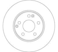 2x Brake disc Vented DF4180 TRW for MERCEDES-BENZ C-CLASS E-CLASS SLK CLK