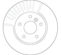 TRW Brake Disc DF4194S Vented for Land Rover Discovery Mk II