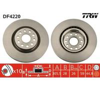TRW DF4220 Brake disc