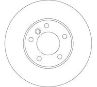 2x Brake disc Vented DF4248S TRW for BMW 5 5 Touring
