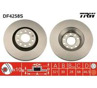 1X Brake disc TRW DF4258S for SEAT EXEO (3R2) 2 2008-2013